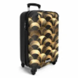 Schubben - Structuur - Goud NBS - Handbagage koffer - Volwassenen Unisex middel -productfoto_3d