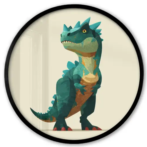 Stekels - Dino - Blauw - Gespierd Fotolijst rond zonder passe partout klein -3d