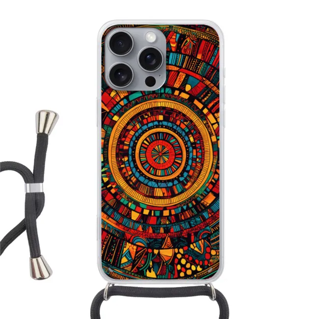 Telefoonhoesje met koord - Mandala - Cirkels - Patronen
