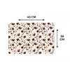 Bloemen - Botanisch - Bordeaux Placemat vinyl groot 368 -specs