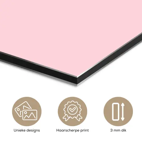 Blah - Bliksem - Roze aluminium wit klein -closeup_NL
