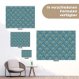 Symmetrisch - Patroon - Blauw tuinposter los doek klein 239 -Xsfeer9_DE