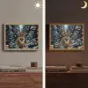 Kerst - Magie - Bos - Kleurrijk Light Box met batterij (Wandlamp) middel -sfeer3