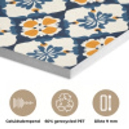 Klassiek - Geometrisch - Blauw PET vilt klein 837 -closeup_NL