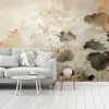 Bloemen - Japandi - Wabi sabi fotobehang vinyl groot -woonkamer