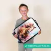 Galopperend paard met kleurrijke achtergrond Kinderkoffer - Zwart klein -sfeer4_NL