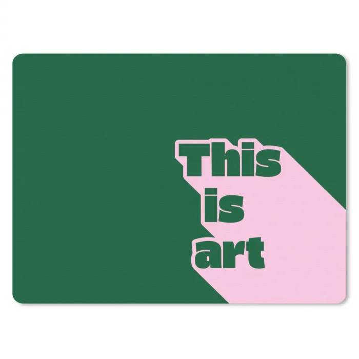 This is art - Schaduw - Roze muismat rubber klein -3d
