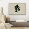 Eikenbladeren - Beige - Groen - Golvende randen canvas 2cm klein -sfeer6