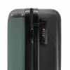 Groene achtergrond met tekst Let’s Travel NBS - Handbagage koffer - Volwassenen Unisex middel -slot