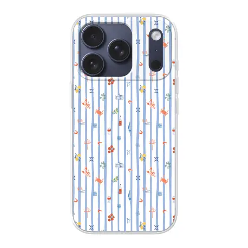 Zee - Sfeer - Strand - Blauw Telefoonhoesje iPhone 17 Pro klein 878 -3d