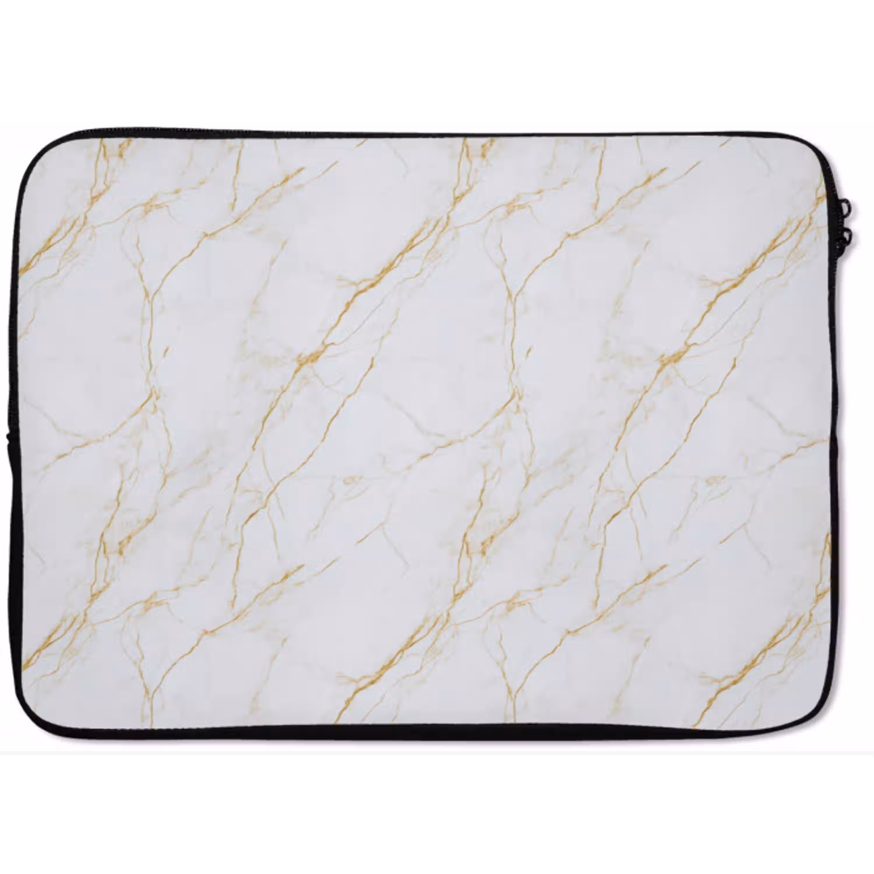 Wit - Marmer - Goud - Luxueus laptophoes neopreen klein 279 -zkaufland3dotto