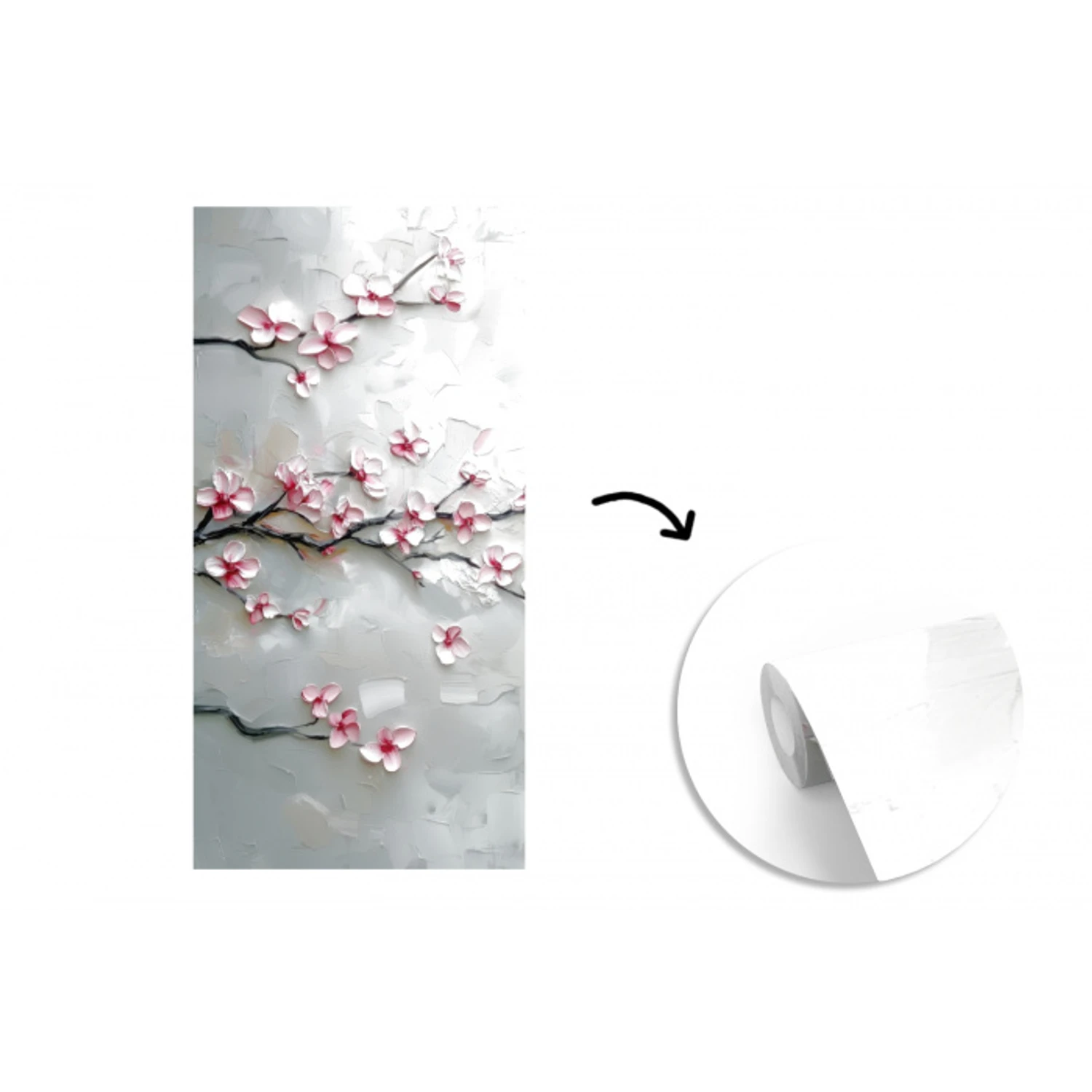 Bloesem - Kunstzinnig - Roze - Sakura fotobehang vinyl groot -3d