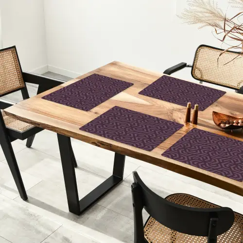 Paars - Geometrisch - Patroon - Donker Placemat vinyl groot 368 -zzsfeer4_Kitchenyeah-website