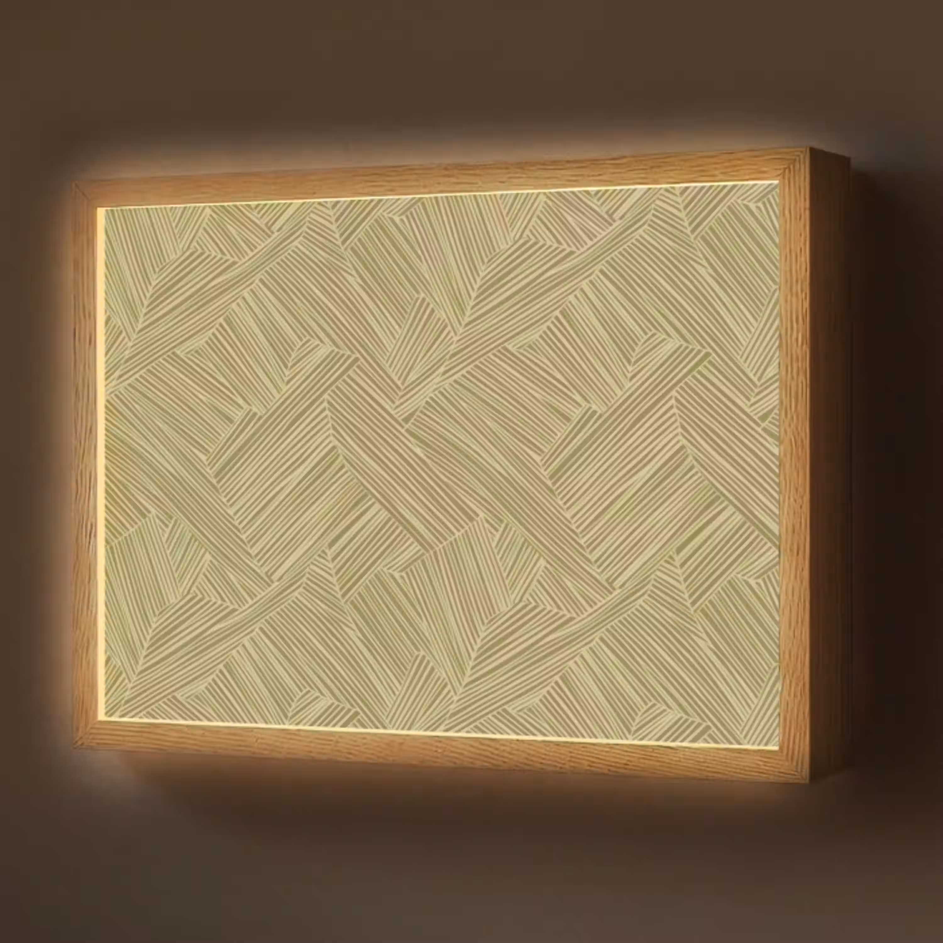 Abstract - Modern - Groen Light Box met batterij (Wandlamp) middel 907 -z3d_website