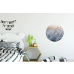 Rijp - Gras - Kristallen - Winter - Minimalistisch Wandcirkel aluminium klein -kinderkamer