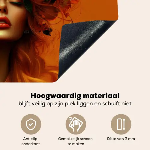 Vrouw - Citroenen - Bloesem - Geel Inductie beschemer met haakjes klein -ky-onderkant-nl