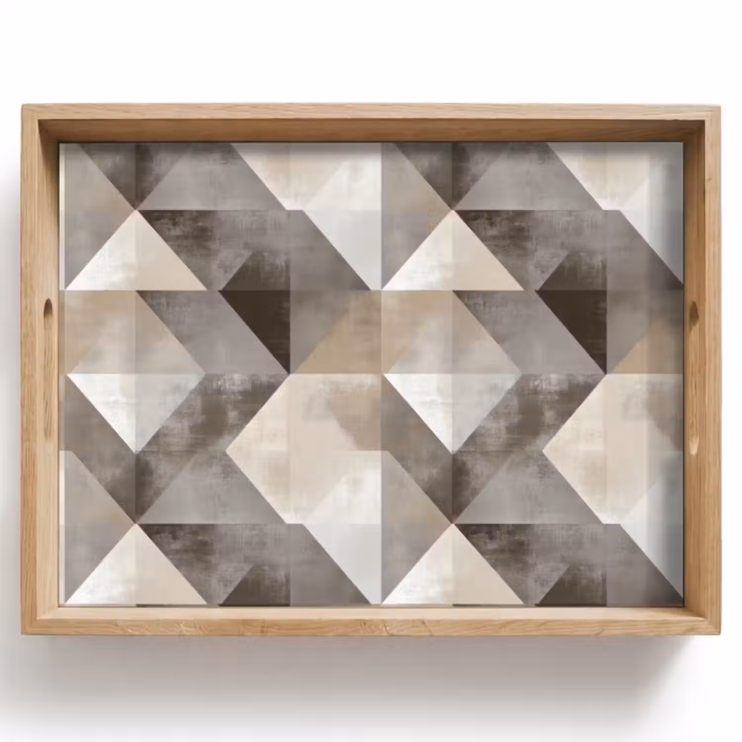 Tablett - Geometrisch - Motiv - Erdtöne