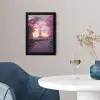 Eiffeltoren - Parijs - Roze fotolijst zwart zonder passe partout klein -sfeer4