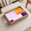 Vlakken - Abstract - Rechthoekig - Oranje Dienblad Rechthoek middel -sfeer1