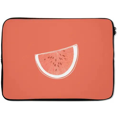 Watermeloen - Lijnen - Koraalrood laptophoes neopreen klein -zkaufland3dotto