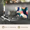 Abstract - Blauw - Roze keuken achterwand spatscherm klein -usp_NL