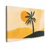 Illustratie - Palmboom - Zon - Heuvels canvas 2cm klein -z3d
