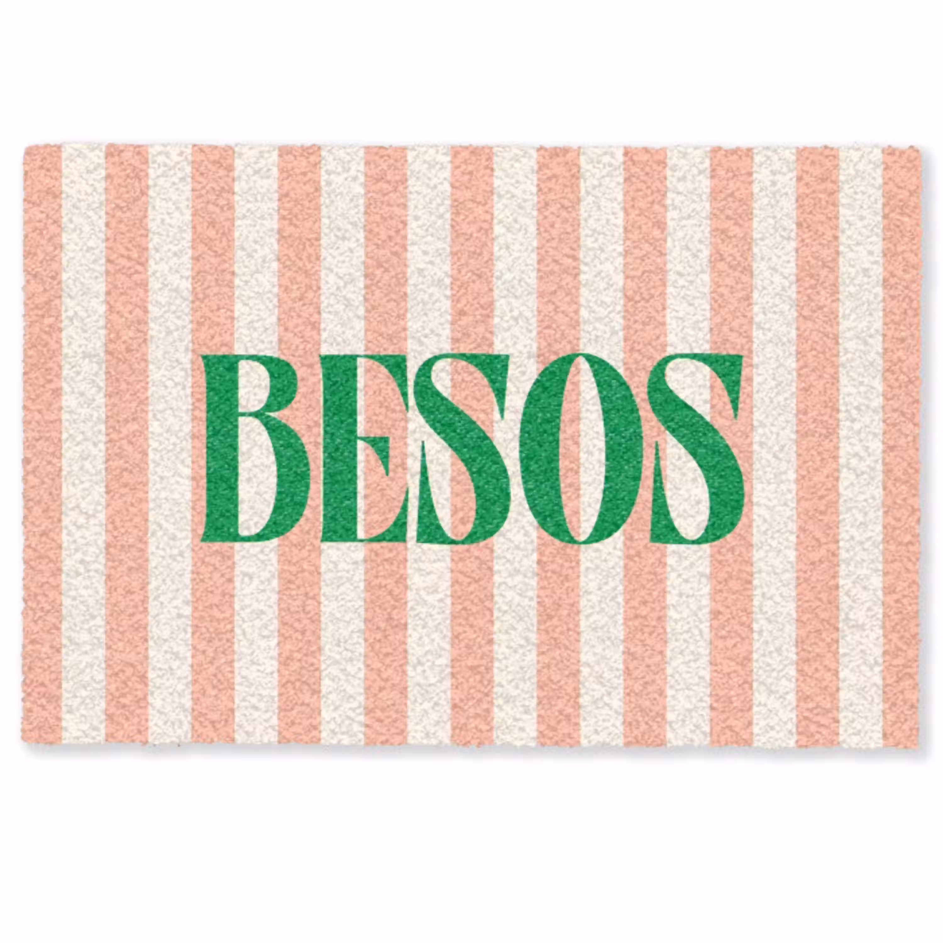 Zachtroze - Groen- Strepen - Besos Deurmat klein -zkaufland3d