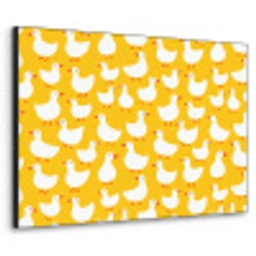 Eendjes - Patroon - Geel Textielframe zwart klein 947 -3d
