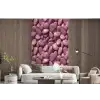 Roze - Glanzende - Stenen fotobehang vinyl groot 66 -plant