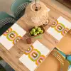 Stapel - Vormen - Geblokt - Oranje Placemat vinyl groot -zzsfeer5_Kitchenyeah-website