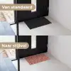 Rood - Beige - Patroon - Lijnen Deurmat klein 898 -voor-na_NL