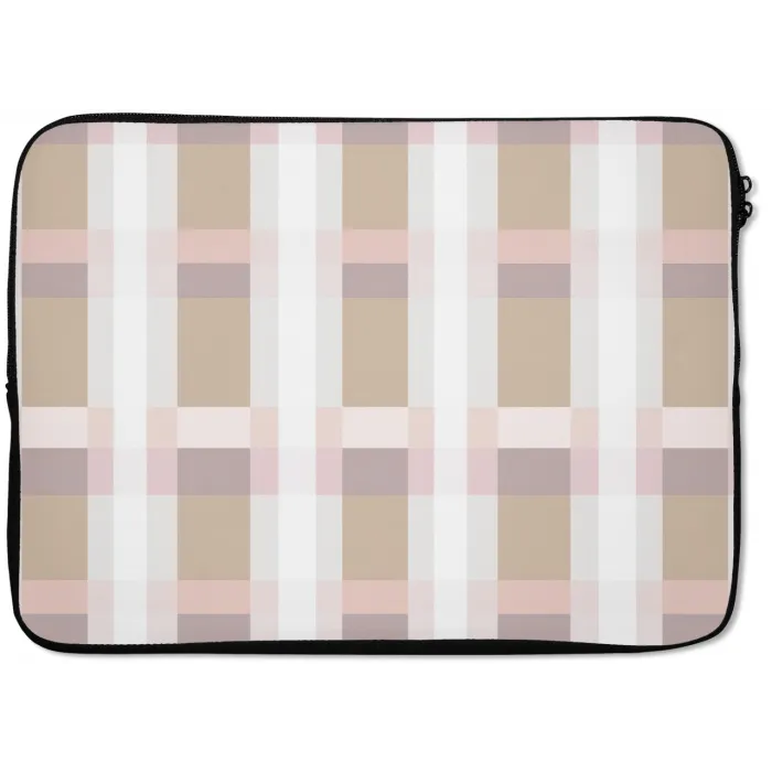 Ruitpatroon - Aardetinten - Minimalistisch laptophoes neopreen klein 279 -zkaufland3dotto