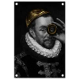 Willem van Oranje - Adriaen Thomasz - Goud - Lens tuinposter los doek klein -3d