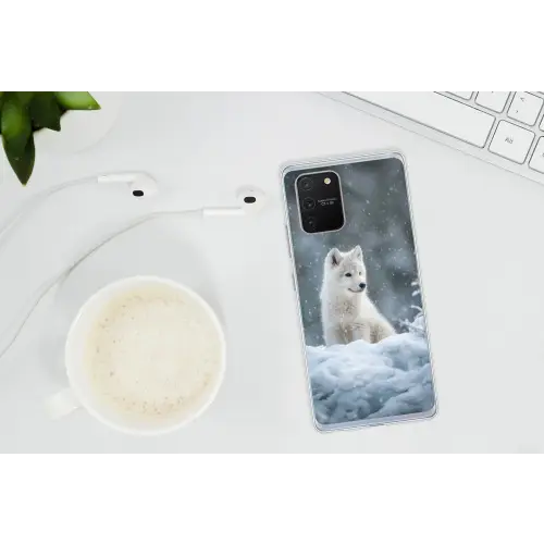 Wolf - Pup - Sneeuw Telefoonhoesje Samsung Galaxy S10 Lite klein -oordopS10Lite