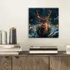 Hert - Kerst - Winter - Sneeuw - Kerstkrans aluminium wit klein -sfeer1