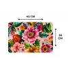 Bloemen - Kleurrijk - Roze Placemat vinyl groot -specs