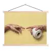 Klassiek - Kunst - Humor textielposter latten blank klein -3d