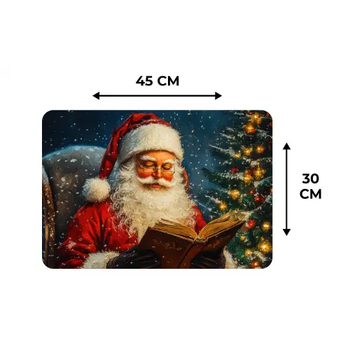 Kerstman - Kerst - Winter - Kerstboom Placemat vinyl groot -specs