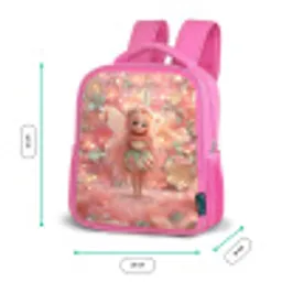 Bloemenfee met roze haar in fonkelende bloementuin Kinderrugzak - Roze middel -productfoto_formaten