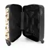 Patronen - Luipaardenpatroon op beige NBS - Handbagage koffer - Kinderen Unisex middel -binnenkant