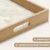 Crèmebeige - Marmer - Aders Dienblad Rechthoek middel 911 -USP_HandgreepNL
