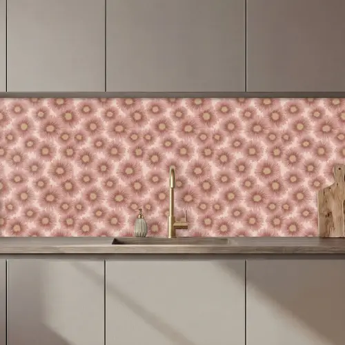 Gerbera - Bloemen - Roze keuken achterwand 2 middel 871 zz_3dshopping