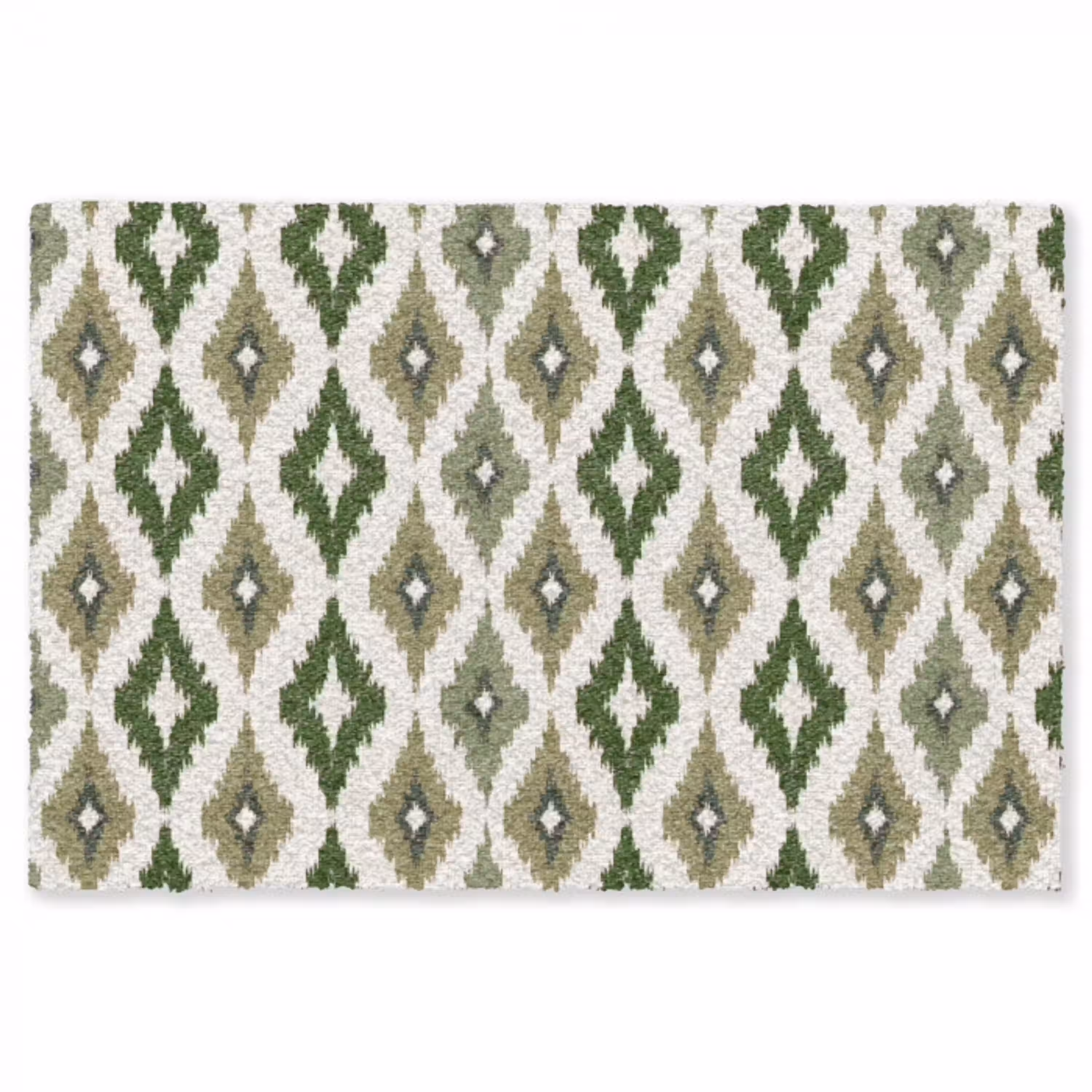 Geografisch - Ruitmotief - Groen Vloerkleed Rechthoek klein 1091 -3d