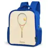 Een tennisracket in beige tinten Kinderrugzak - Blauw middel -schuin