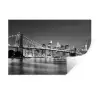 New York - Brug - Brooklyn - Zwart wit - Architectuur Muursticker klein -3d