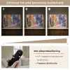 Geel - Blauw - Oranje - Huis Light Box met batterij (Wandlamp) middel -USP_dimbaarNL