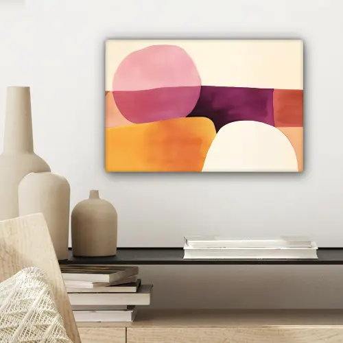 Vormen - Abstract - Kleurrijk canvas 2cm klein -sfeer6