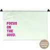 Focus on the good - Beige - Roze Wandkleed katoen klein -t3d_DE