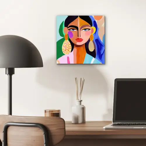 Portret - Vrouw - Modern aluminium wit klein -sfeer5