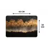 Gouden Bomen in Mistig Landschap Placemat vinyl groot -specs